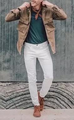 Phối đồ với quần jeans trắng 4