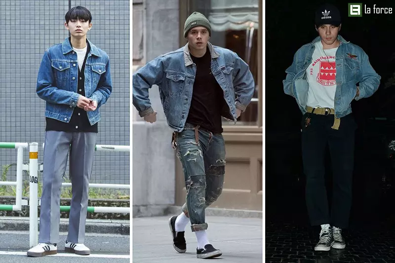 Kết hợp streetwear với áo khoác jean độc đáo