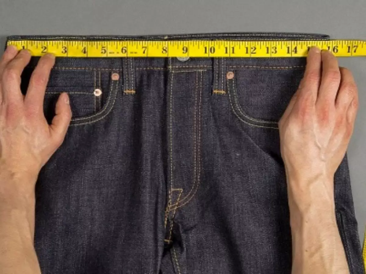 Size quần jean nam thông thường