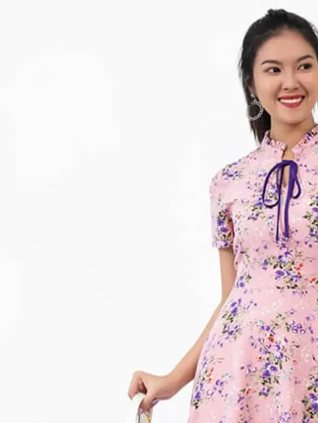   10 mẫu váy đầm cổ trụ thanh lịch cho phụ nữ trung niên